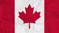 The Canadian national flag with a subtle creased fabric texture Royalty Free Stock Photo