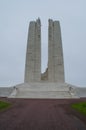 The Canadian National Memorial at Vimy Ridge on a sombre, grey November day Royalty Free Stock Photo