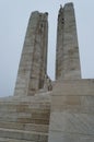 The Canadian National Memorial at Vimy Ridge on a sombre, grey November day Royalty Free Stock Photo