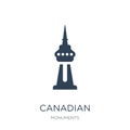 canadian national tower icon in trendy design style. canadian national tower icon isolated on white background. canadian national