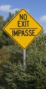 Canadian NO EXIT IMPASSE Sign Royalty Free Stock Photo