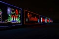 Canadian Pacific Christmas Train - neon decorated train starts from Montreal goes across Canada to Vancouver