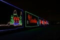 Canadian Pacific Christmas Train - neon decorated train starts from Montreal goes across Canada to Vancouver