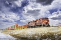 Canadian Pacific Locomotive carries important global supply chain goods