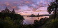 Canadian Parliament Over Ottawa River at Sunset Royalty Free Stock Photo