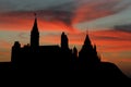 Canadian parliament at sunset Royalty Free Stock Photo