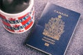 Canadian passport close up