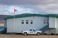 The Canadian Police Station at the port in Clyde River, Nunavut, Canada.