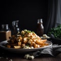 Canadian Poutine in a Cozy and Inviting Bar Scene