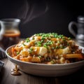 Canadian Poutine in a Cozy and Inviting Bar Scene