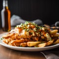 Canadian Poutine in a Cozy and Inviting Bar Scene