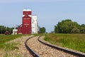 Canadian Prairies Grain Elevator Saskatchewan Royalty Free Stock Photo