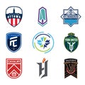 Canadian Premier League season 2022, Canada. Cavalry FC, Pacific FC, Atletico Ottawa, Forge FC, Valour FC, HFX Wanderers FC, York Royalty Free Stock Photo