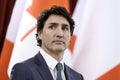 Canadian Prime Minister Justin Trudeau is attending a joint press conference with Ukraine's President Volodymyr