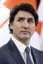Canadian Prime Minister Justin Trudeau is attending a joint press conference with Ukraine's President Volodymyr