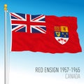Canadian red ensign historical flag, 1957 - 1965, Canada