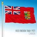 Canadian red ensign historical flag, 1868 - 1921, Canada
