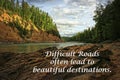 Canadian River with Aphorism Royalty Free Stock Photo