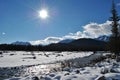 Canadian Rockies, Elbow River, Nature Royalty Free Stock Photo