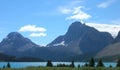 Canadian Rockies grass lake mountain Royalty Free Stock Photo