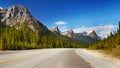 Canadian Rockies Highway, Scenic Mountain Landscape Royalty Free Stock Photo