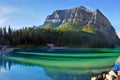 Canadian Rockies and Lake, Banff NP, Sunrise Scenery Royalty Free Stock Photo