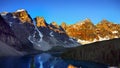 Canadian Rockies and Lake, Banff NP, Sunrise Scenery Royalty Free Stock Photo