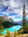 Canadian Rockies and Lake, Banff NP, Sunrise Scenery Royalty Free Stock Photo