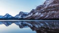 Bow Lake Reflection in Banff National Park, Alberta, Canada