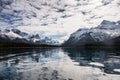 Canadian Rockies reflection on Maligne lake in Jasper national park, AB, Canada Royalty Free Stock Photo