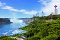 Canadian side of Niagara Falls with city skyline, Ontario, Canada Royalty Free Stock Photo