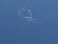 Plane loops Canadian SkyHawks Royalty Free Stock Photo