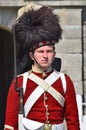 Canadian soldier in Citadel Hill Fort George a National Historic Site Royalty Free Stock Photo