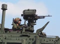 Canadian Soldier In Tank In K-Days Parade Royalty Free Stock Photo