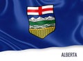 Canadian state Alberta flag.