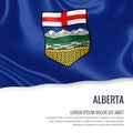 Canadian state Alberta flag.