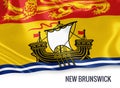 Canadian state New Brunswick flag.
