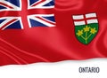 Canadian state Ontario flag.