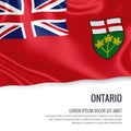 Canadian state Ontario flag.