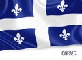 Canadian state Quebec flag.