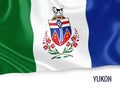 Canadian state Yukon flag.