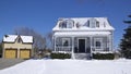 Canadian style house with a double cars garage Royalty Free Stock Photo