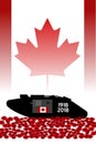 Canadian tank, commemoration of the centenary of the great war Royalty Free Stock Photo