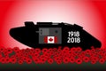 Canadian tank, commemoration of the centenary of the great war Royalty Free Stock Photo