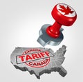 Canadian Tariffs On The United States Royalty Free Stock Photo