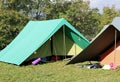 Canadian tents set up in a boy scout camp
