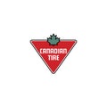 Canadian Tire logo editorial illustrative on white background Royalty Free Stock Photo