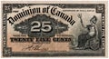 Canadian Twenty-Five Cents - Vintage Paper Money