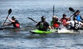 Canadians Playing Kayak Or Canoe Polo