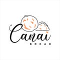 Canai Bread Logo Design Bakery Vector. Popular India and Asia Dish